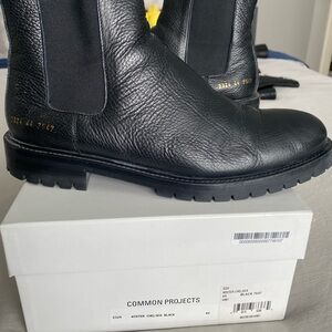 Common Projects Men’s Black Leather Chelsea Boots
